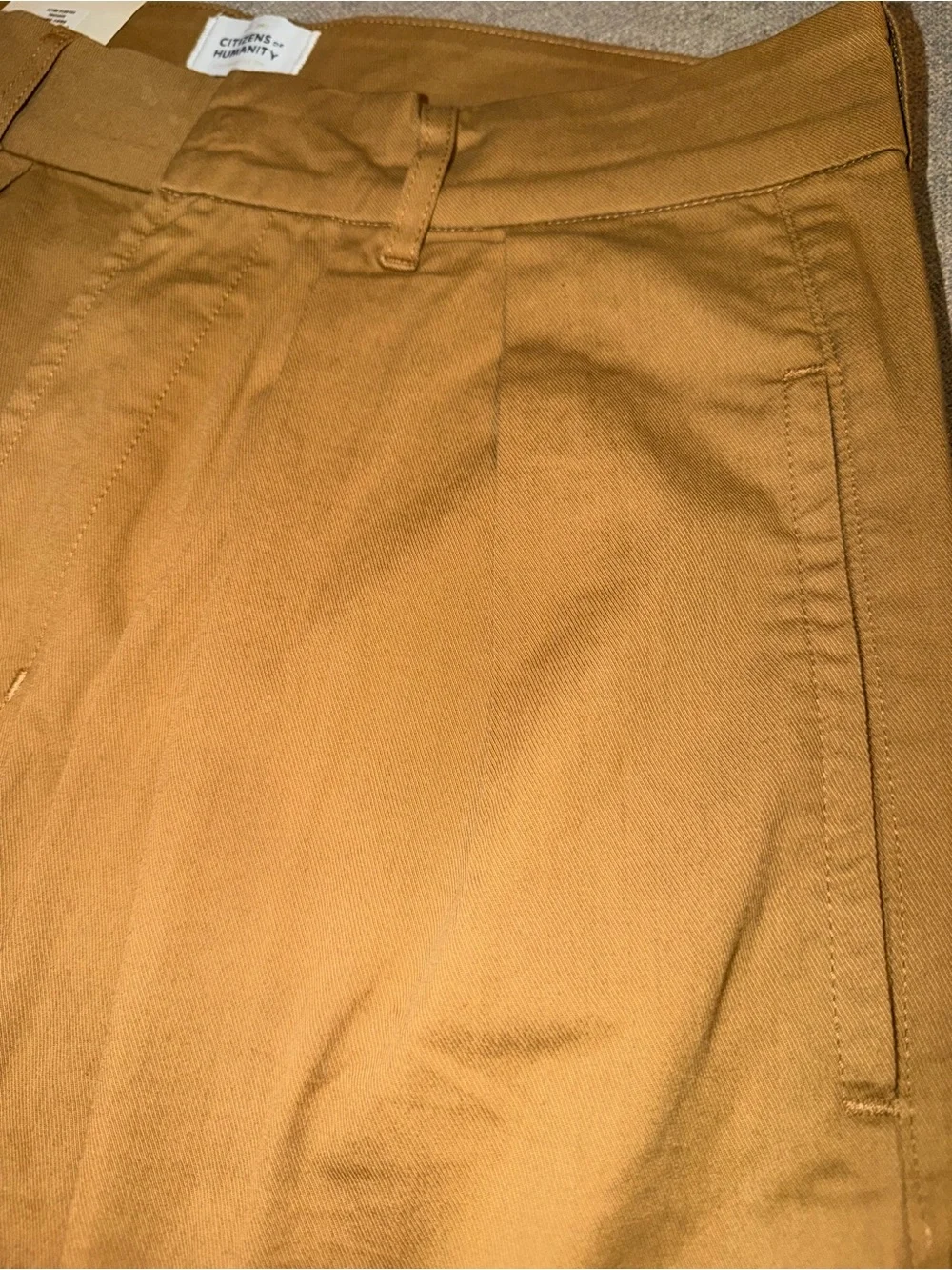 Wide-Leg High-Waist Pants in Tan, PANTALONES PLISADOS PETRA - Picture 7 of 12